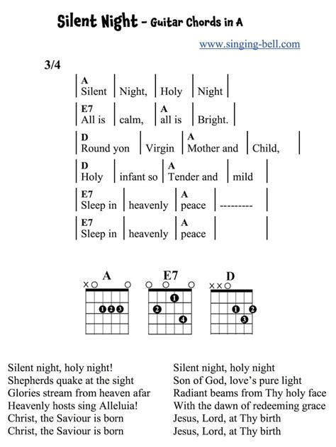 Silent Night Chords Ultimate Guitar