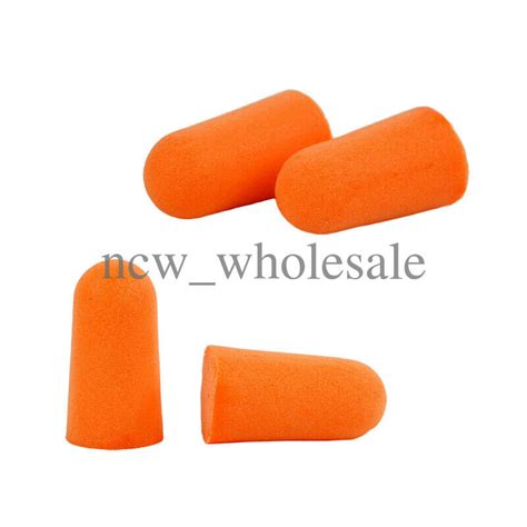 200 Ear Plugs Lot Bulk, soft Orange foam sleep travel noise shooting ...