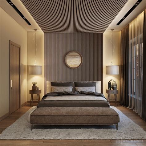 Ceiling panel ideas using wood | Bedroom design, Bedroom, Wall paneling