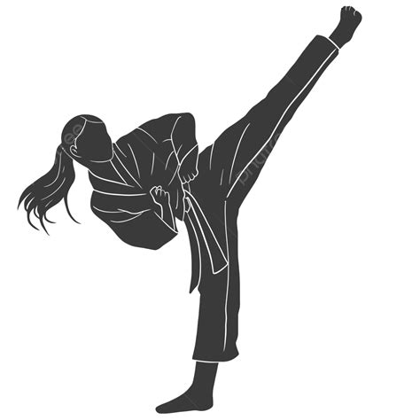 Taekwondo Kick Silhouette