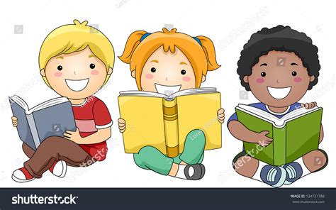 Students With Books Clipart For Kids