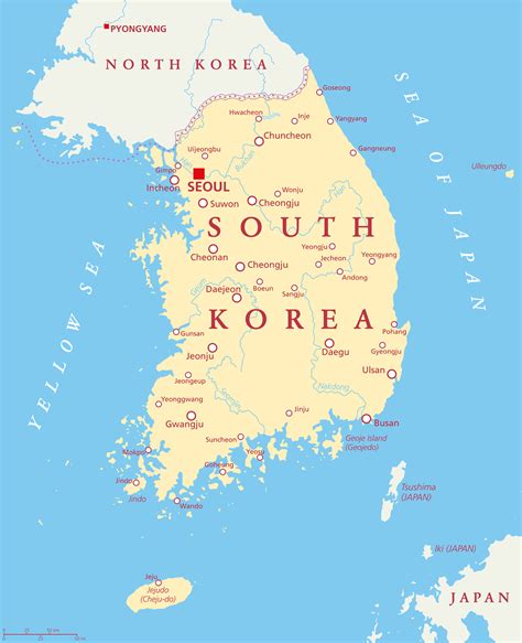 Map South Korea