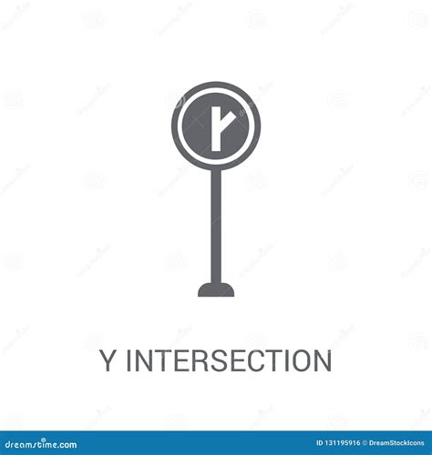 Y Intersection Sign Icon. Trendy Y Intersection Sign Logo Concept on ...