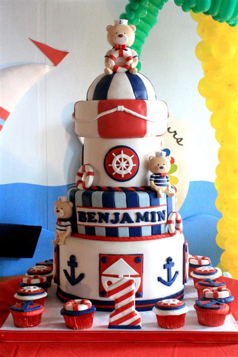 Kara's Party Ideas Sailor Bear Birthday Party Planning Ideas Supplies ...