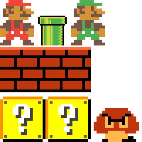 Mario Sprites 8 Bit Block