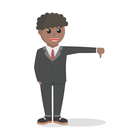 businessman african mocking pose design character on white background ...