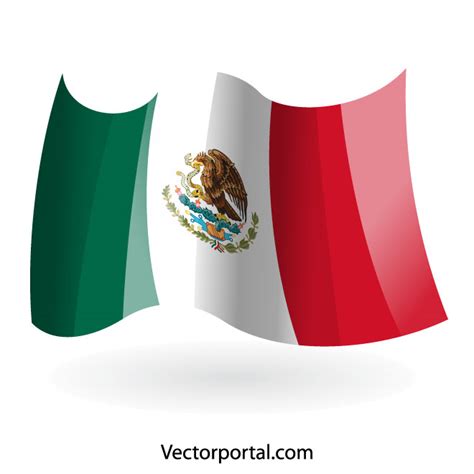 Mexico waving flag clip art Royalty Free Stock SVG Vector and Clip Art