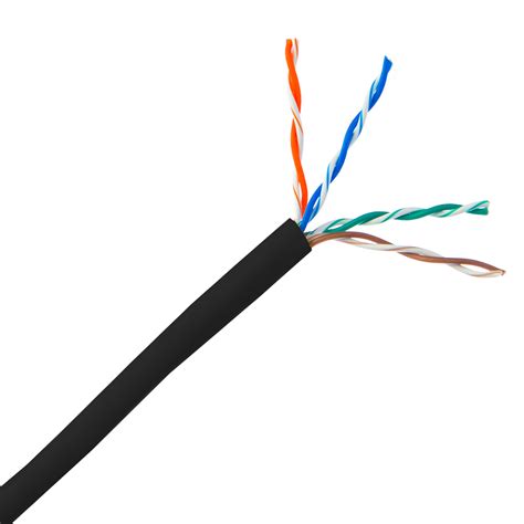 1000ft Plenum Black Cat6 Solid Ethernet Cable