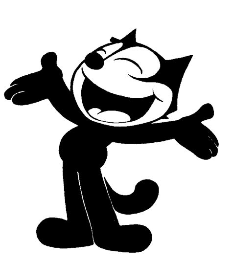 Cartoon Black And White Cat - Cliparts.co