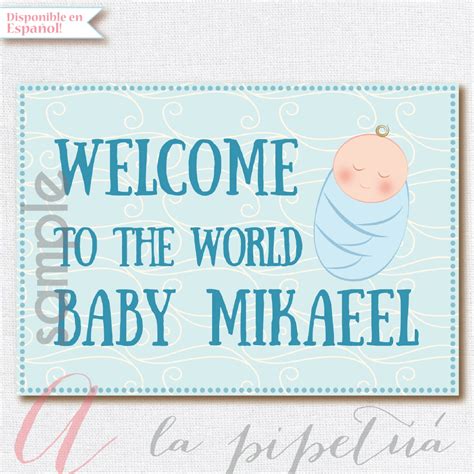 Welcome Baby Sign. Nursery Sign. Baby Poster . Printable Nursery Poster ...