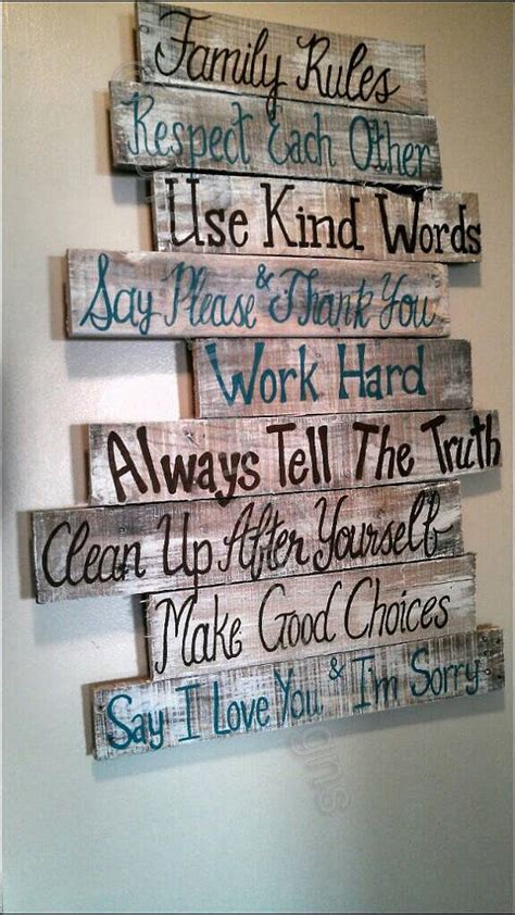 House Rules Sign Family Rules Sign Wood Signs Wood Signs - Etsy | Palet ...