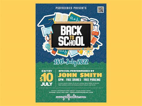 Free Back to School Flyer Template (PSD)