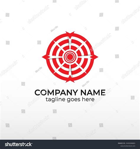 Rounded Shooting Target Logo Design Stock Vector (Royalty Free ...