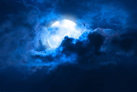 HD wallpaper: blue moon with clouds, Full moon, HD, 4K | Wallpaper Flare