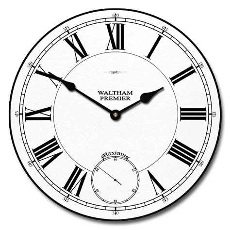 Waltham White Wall Clock | The Big Clock Store