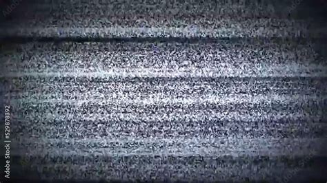 Broken screen animation video with lines and no signal with glitch ...