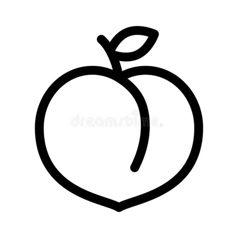 Peach outline icon, line vector sign, linear pictogram isolated on ...