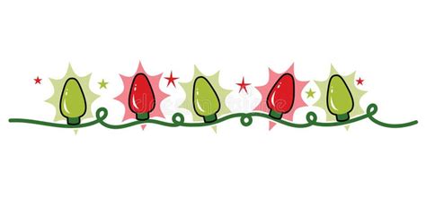 Strand String of Holiday Christmas Lights, Red and Green Stock Vector ...