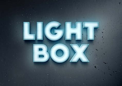 Neon Light 3D Text Effect (PSD)