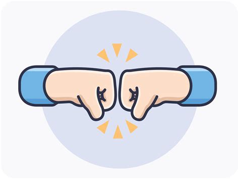 Hand gestures, Fist bump 14911499 Vector Art at Vecteezy