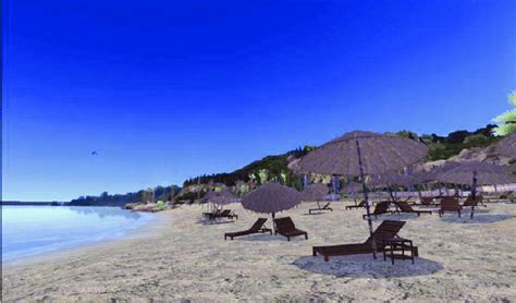 The virtual model of the Sidi Bou Said beach, looking east. | Download ...