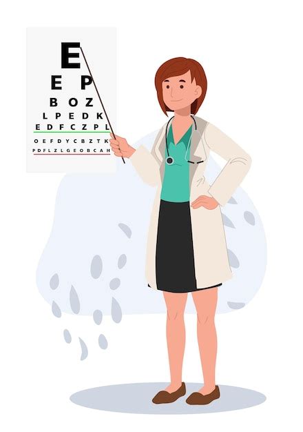 Premium Vector | Woman Ophthalmologist Doctor in Medical Uniform ...