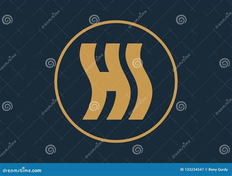 Initial HS logo design stock illustration. Illustration of business ...