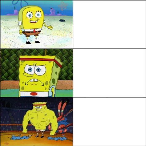 Increasingly buffed spongebob Blank Template - Imgflip