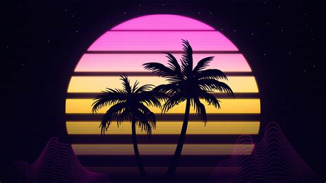 2560x1440 Palm Trees Retrowave 4k 1440P Resolution ,HD 4k Wallpapers ...