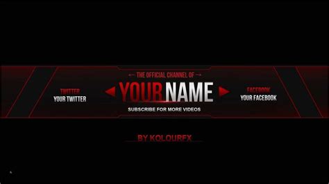 Youtube Banner Vorlage