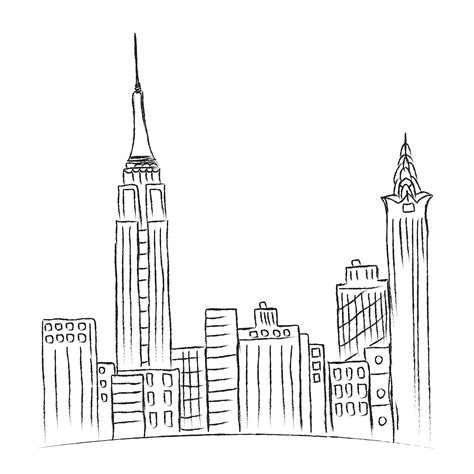 New York, city, sketch, vector ~ Illustrations ~ Creative Market