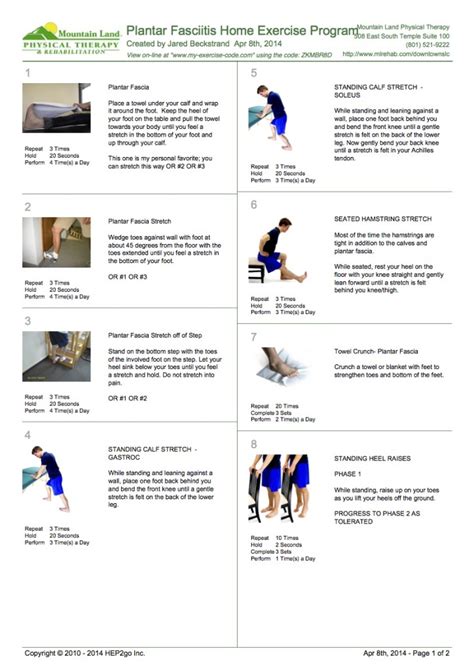 How to treat plantar fasciitis – Best exercises – FREE downloadable ...