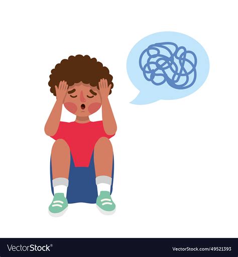 Autism little boy Royalty Free Vector Image - VectorStock