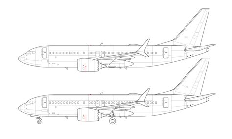 Boeing 737 Max Drawing