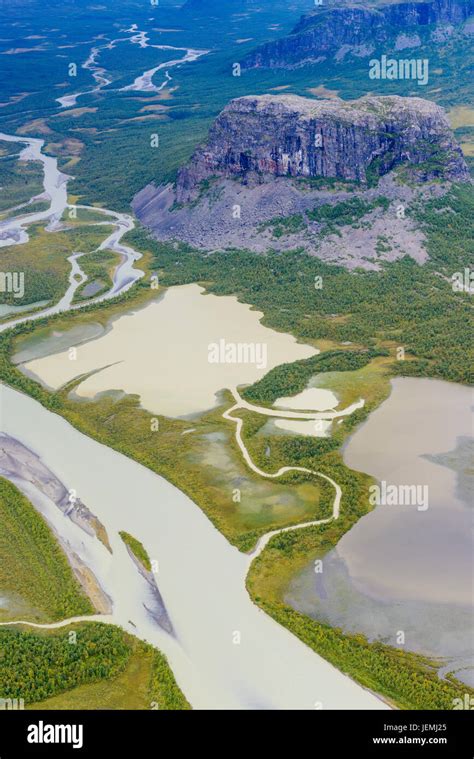 Aerial view of river Stock Photo - Alamy