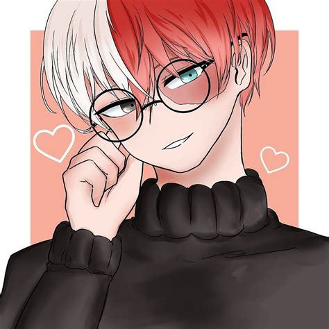 Shoto Todoroki Fanart Cute Adorable Todoroki With Glasses - art-puke