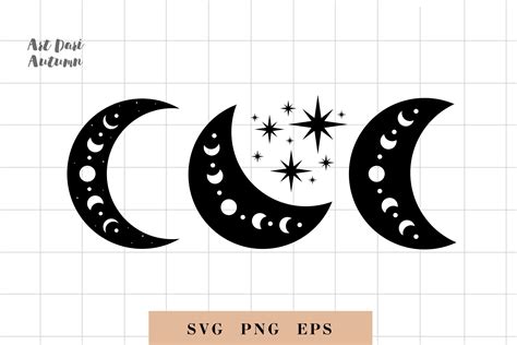 Moon 2 Svg Moon Svg Moon Clipart Bedtime Svg Moon Files For Cricut ...