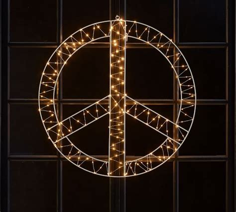 Large Outdoor Lighted Peace Sign - Outdoor Lighting Ideas