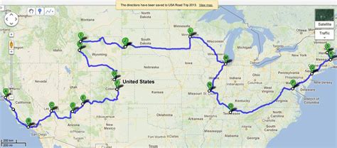 USA Road Trip Route Map – draft 1 – Swadeology