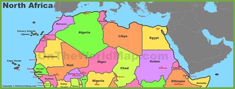 Map Of North Africa Countries - My Maps