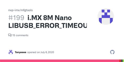 i.MX 8M Nano LIBUSB_ERROR_TIMEOUT · Issue #199 · nxp-imx/mfgtools · GitHub