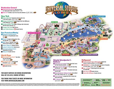 Universal Studios Orlando Park Maps - Cities And Towns Map