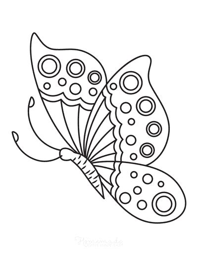 Easy Simple Butterfly Drawings Side View - bmp-all