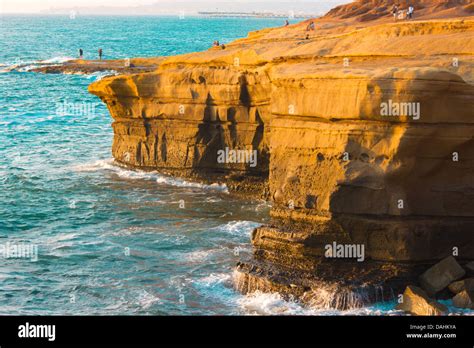 Sunset Cliffs Natural Park at San Diego, Point Loma CA Stock Photo ...