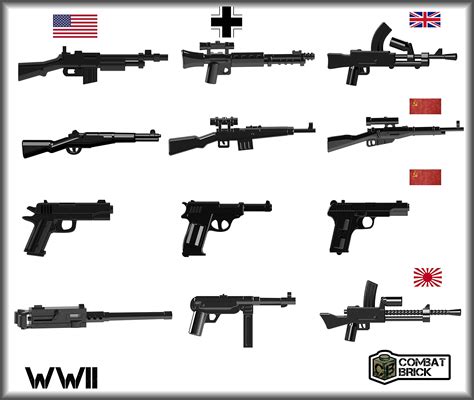 Buy 12 Custom Army Builder Toy s - Scale 1" - WWII Weapons Pack ...