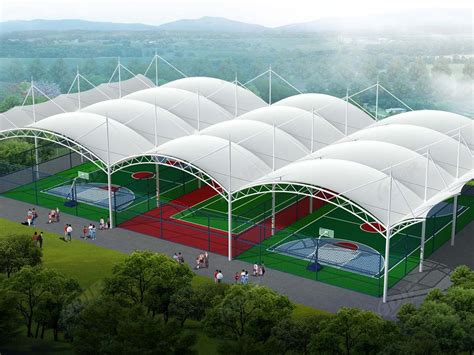 China Basketball Court Tensile Structure Canopy - Outdoor Basketball ...