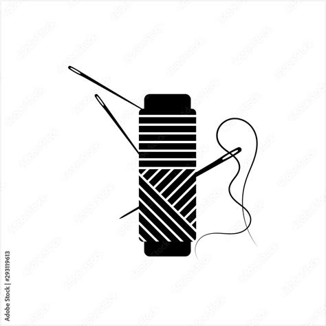 Thread Reel Needle Icon, Sewing Needle Thread Reel Stock Vector | Adobe ...