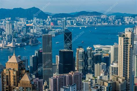 Hong Kong Bay Central skyline cityscape – Stock Editorial Photo ...