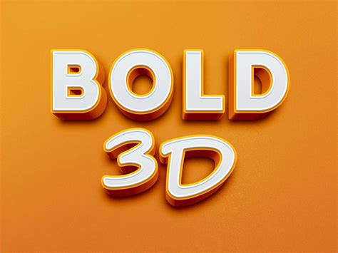 Free Bold 3D Text Effect PSD - Best Free Photoshop Files