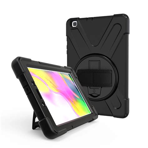 For Samsung Tab A 8.0 2019 Case T290 T295 With Hand Strap 360 Degree ...